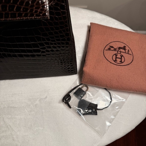 32 Hermes’ Kelly crocodilia vintage - Picture 6 of 6